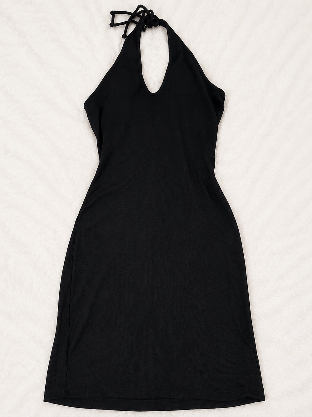 Wild Fable Black Halter Mini Dress Size M Y2K Backless Bodycon